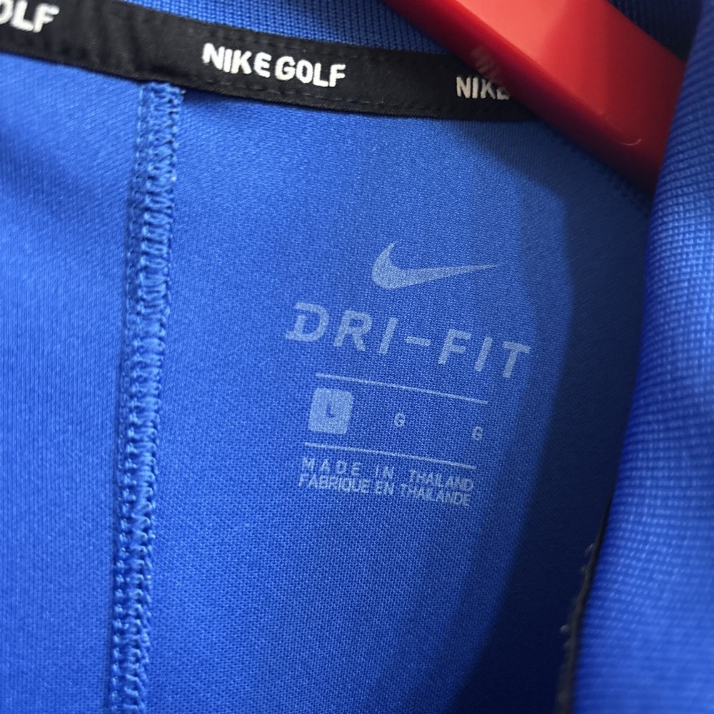 Nike Golf Dri-FIT Men's Solid Blue Polo Shirt Large - Picture 2 of 5